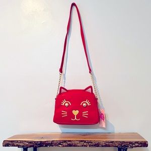 GET IT BEFORE ITS GONE! Betsy Johnson BNWT Red Cat Crossbody
